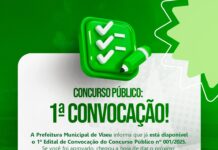 PREFEITURA DE VISEU PUBLICA 1º EDITAL DE CONVOCAÇÃO DO CONCURSO PÚBLICO Nº 001/2025