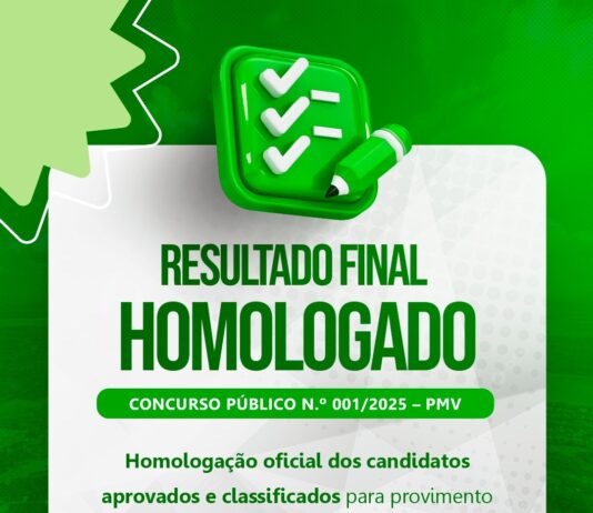 Prefeitura de Viseu homologa resultado final do Concurso Público nº 001/2025